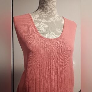 Adolfo Coral Sleeveless Top